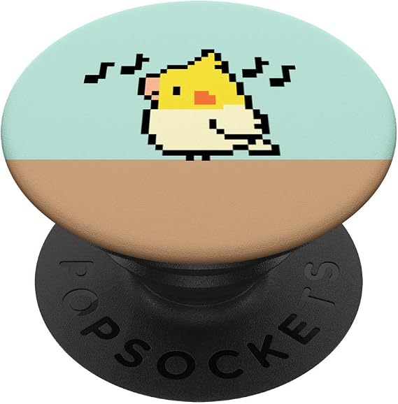 Pixel Cockatiel PopSockets PopGrip: Swappable Grip for Phones & Tablets