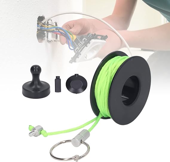 Wiremag Puller,Magnetic Puller,Wire Puller Tool,Fish Tape Wire Pulling System,Wire Cable Wire Fishing Tools Coaxial Electrical Fish Tape Pull Push Kit Behind Indoor Home Office Outdoor Garden Walls