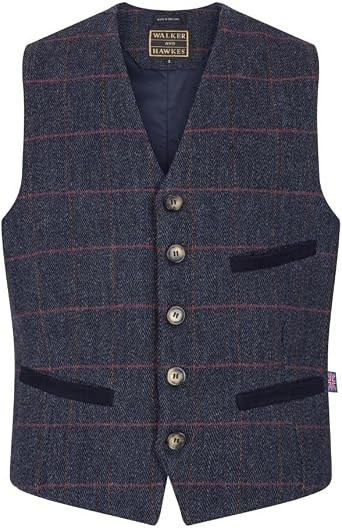 Walker and Hawkes - Men's Derby Tweed Alcott Waistcoat