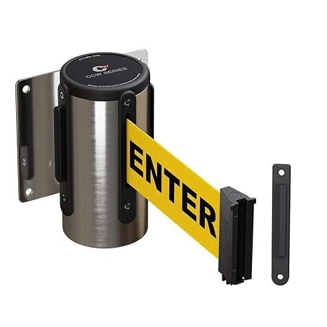 Crowd Control Warehouse WMB-125 Fixed Wall Mount Retractable Belt Barrier