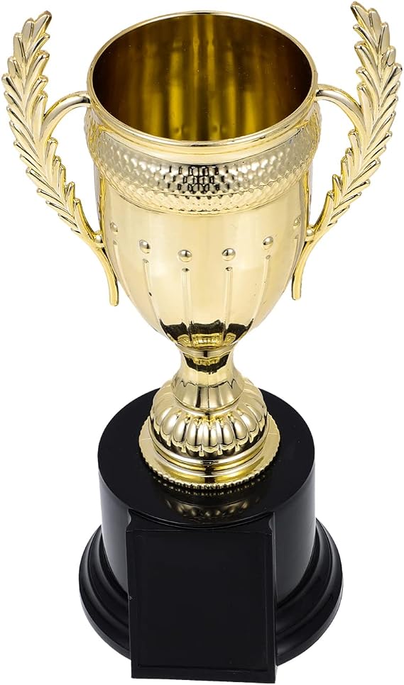 9.06" Plastic Gold Trophy Cup Sports Award Trophies Set Trophy Cup Winner Award Prize for Kids Sports Competitions School Field Day Ceremonies