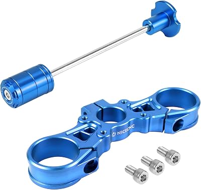 NICECNC Front Fork Suspension Core & Upper Triple Clamp Top Link Compatible with Surron Light bee SX, Blue, See Fitment