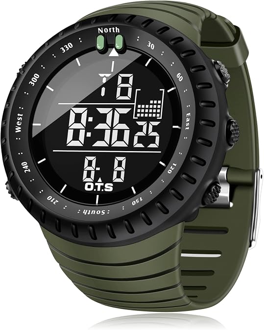 PALADA Men's Digital Sports Watch Waterproof Tactical Watch with LED Backlight Watches for Men