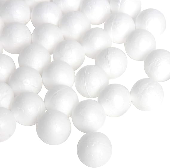 100 Pieces Foam Craft Balls 20 mm(0.75 inch) White Polystyrene Foam Ball for DIY Art Craft,Ornaments,Household,School Projects and Christmas Decorations