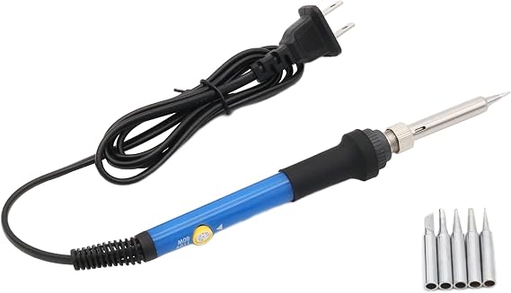 Electric Soldering Iron Kit, (60W,110V) Adjustable Temperature Welding Tool, with 5pcs Soldering Tips