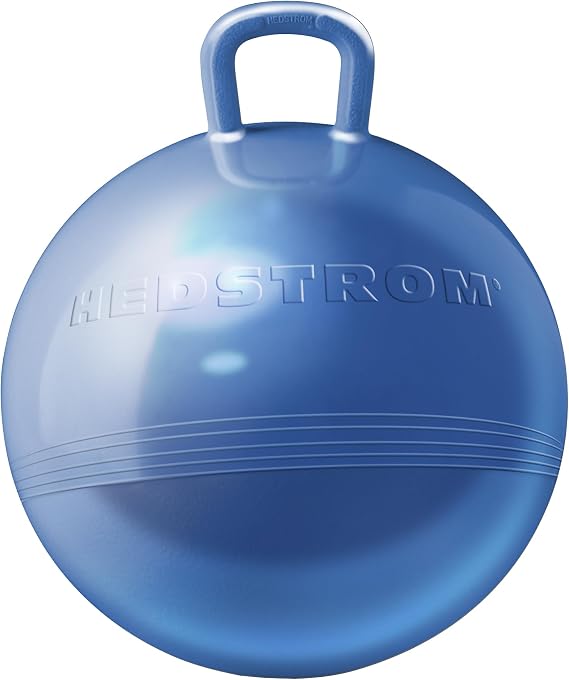 Hedstrom Metallic Blue Fun Hopper Ball, inflates up to 15"
