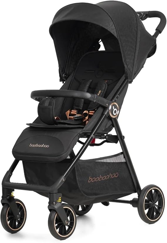 Lightweight Baby Strollers for Airplane,Ultra-Compact Travel Stroller,One-Hand Auto-Fold,Portable Toddler Stroller UPF 50+Canopy,3 Recline Positions&Large Storage Basket 11.68 lbs (Black)