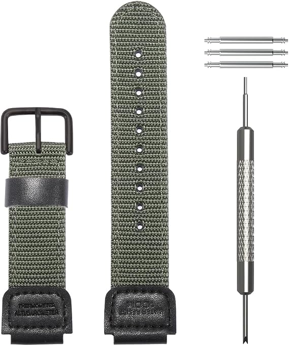 WRISTARMOR Premium Nylon strap Replacement for gshock band Compatible with Casio SGW-300H/AE-1200 /AE-1000W /AEQ-110W / MRW-200H wrist band