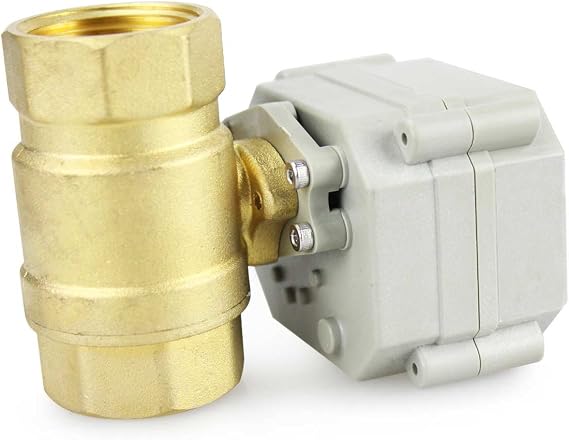 Motorized Ball Valve DC12V 1" DN25 NPT Two Way Brass Motorized Ball Valve, Electrical Valve (CR5-01)
