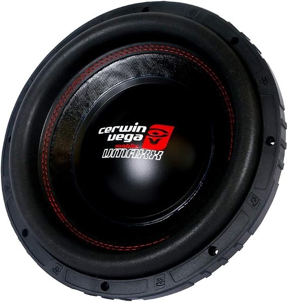 Cerwin Vega VMAX12D2 12 1000W 2-Ohm Car Subwoofer for Car Audio, Deep Bass Enhanced Cooling & Durability