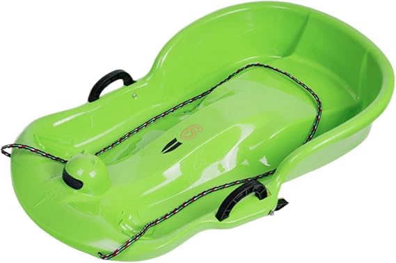 Winter Sleigh Toboggan With Brakes Handles Ski Steerable Snow Sled Outdoor Fun Activities With Family And Friends Steerable Snow Sled Kids Child