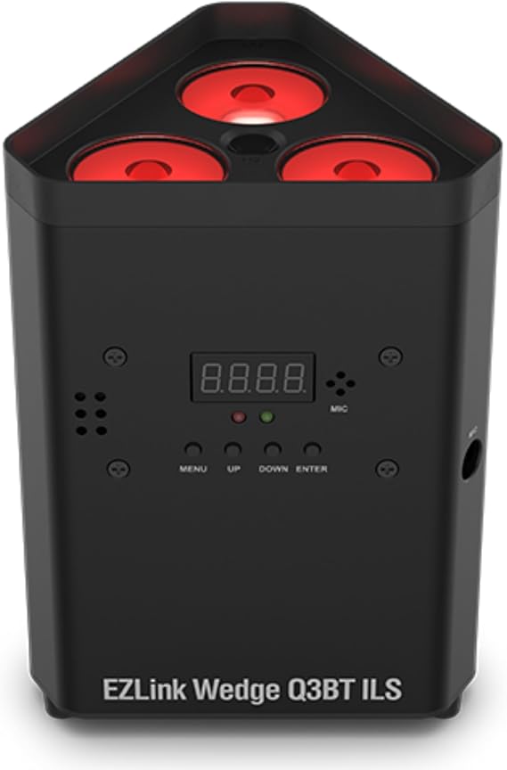CHAUVET DJ EZLink Wedge Q3BT ILS Battery Operated LED Wash Light | Quad Color RGBA Output | True Wireless Design, Bluetooth Control from Mobile Devices | ILS Compatibility for Events
