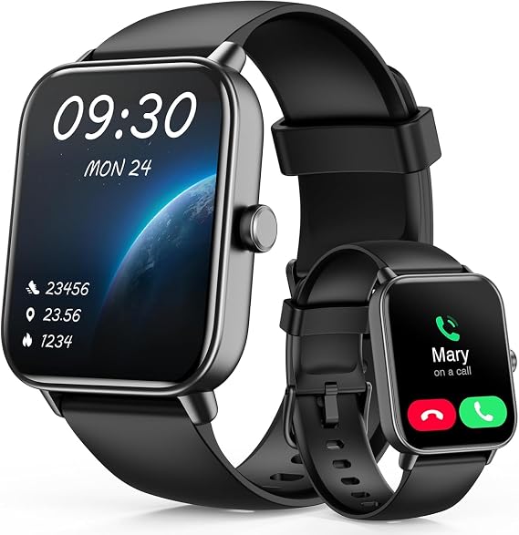 Smart Watch for Men Answer/Make call & Alexa Built-in, 1.8" Fitness Watch Women with 100+ Sport Modes & IP68 Waterproof, Fitness Tracker with Heart Rate Sleep Monitor, Step Counter for iOS Android