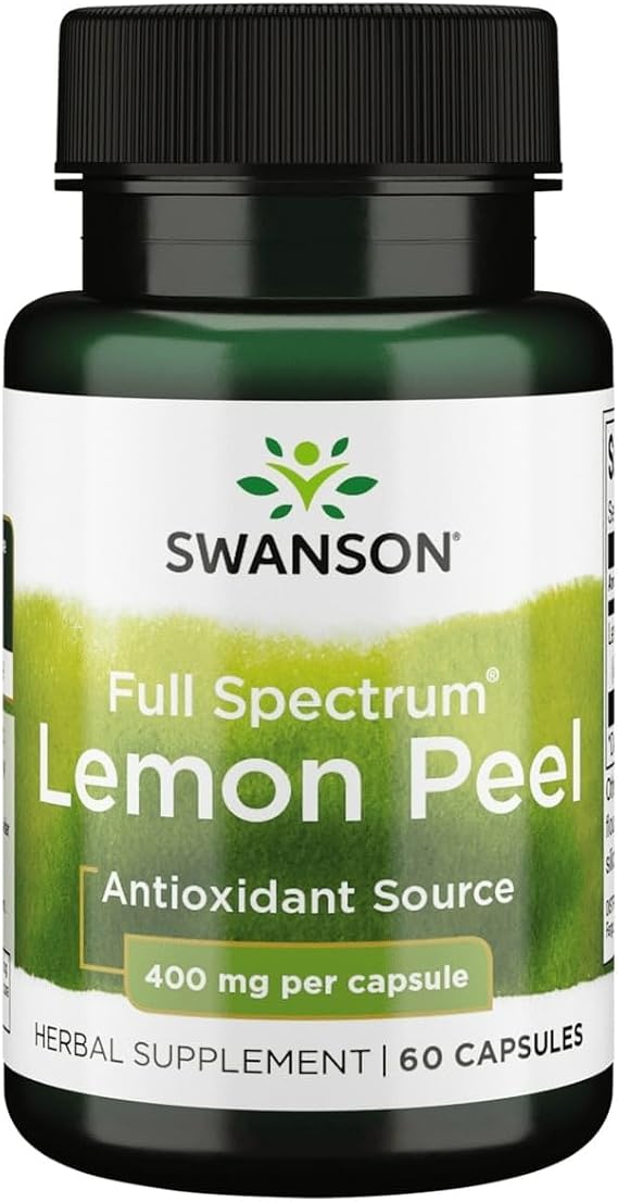 Swanson Full Spectrum Lemon Peel, 400 mg, 60 Capsules