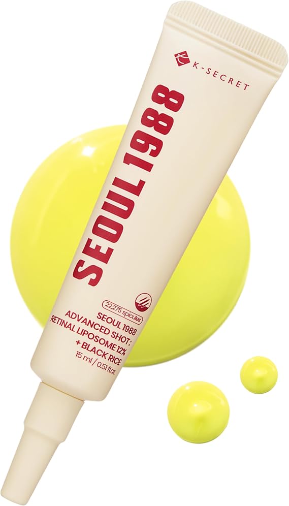 K-SECRET SEOUL 1988 Retinal Advanced Shot – Formulated with 22,275 Spicules and Advanced Retinal Liposome 12% | Fine Lines and Skin Texture Care Serum | Korean Skincare | 15 ml