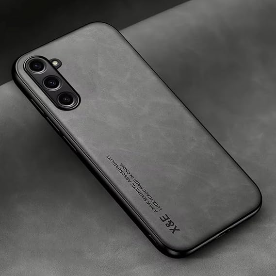 Microcase Samsung Galaxy S25 FE Deri Kaplama Kılıf AL4970 (Gri)