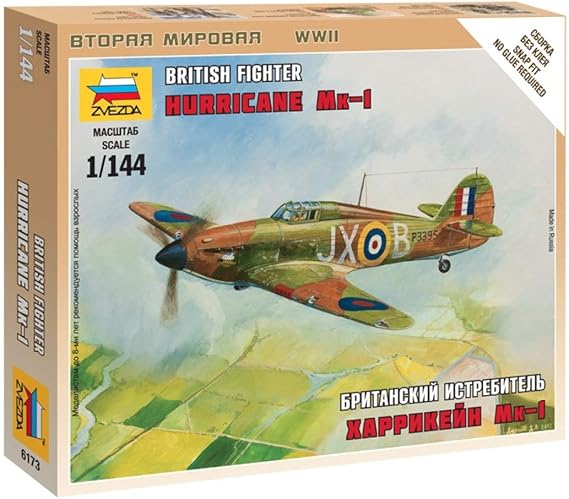 Zvezda 6173 1/144 British Fighter Hurricane Mk-1