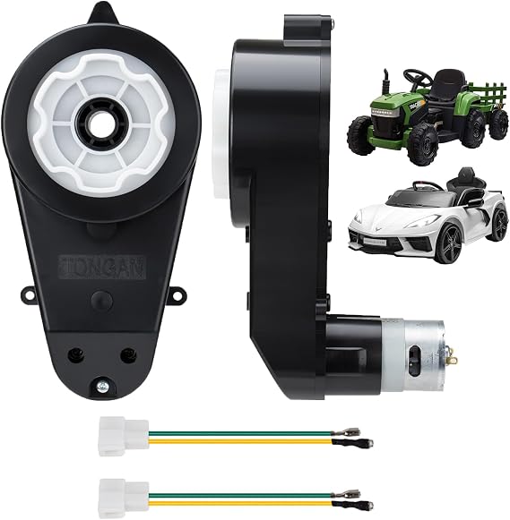 24v Motor High Speed RS555-40000RPM 2Pcs Kids Ride On Car Gearbox for Power Wheels Motor Gearbox Upgrade Motorcycles Drive Engine Match for Kids Ride On Toys Car Motors