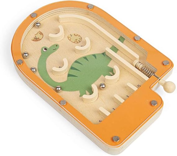 Bigjigs Toys Pinball Game, Diplodocus Mini Wooden Dinosaur Game