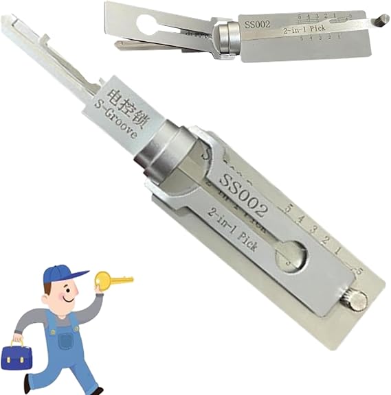 Master key decoder made of stainless steel lock keeper lock opening tool key decoder 2 in 1 key decoder master key decoder key decoder SC1 stainless steel key decoder