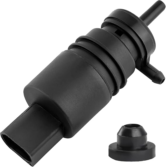 Windscreen Washer Pump,12V Washer Pump Compatible with E46 E38 E39 E60 E65 E53 X3 X5 Z4, Car Cleaning Fluid Pump Replacement Single Outlet Water Pump High Pressure Windscreen Headlight Cleaning Pump