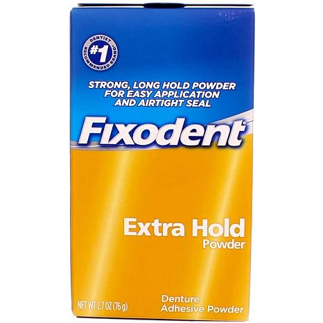 Fixodent Denture Adhesive Powder Extra Hold 2.70 oz (pack of 24)