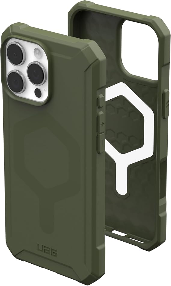 URBAN ARMOR GEAR UAG Designed for iPhone 16 Pro Max Case 6.9" Essential Armor - Compatible with MagSafe Charging Rugged Slim Sleek Shockproof Anti-Slip Military Grade Protective Cover, Olive Drab