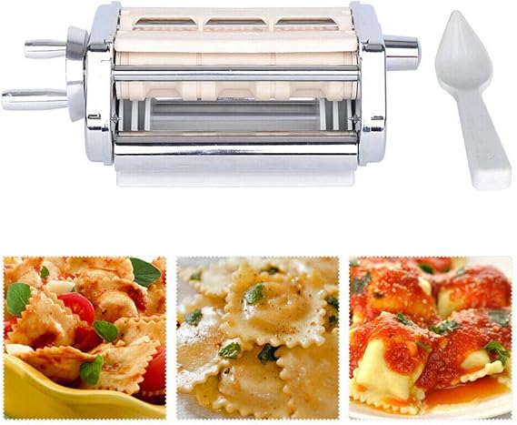 Ravioli Maker Attachment, Steel Pasta Lasagna Spaghetti Tagliatelle Ravioli Maker Machine For Kitchen