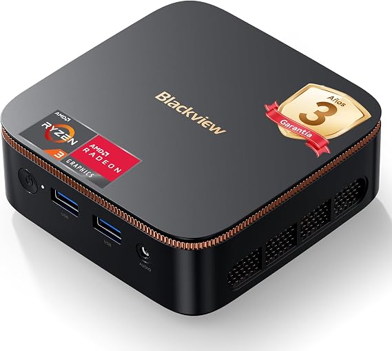 Blackview MP20 Mini PC, AMD Ryzen 3300U Win 11 Pro Mini Computer, 16GB RAM 512GB SSD (up to 2TB), Dual 4K Screen Support HDMI DP, SFF Small Desktop PC for Office Work Home HTPC | 3300U Processor, Win 11 Pro, (up to 2TB), Dual 4K Display HDMI DP, SFF Small Desktop PC for Office Home HTPC