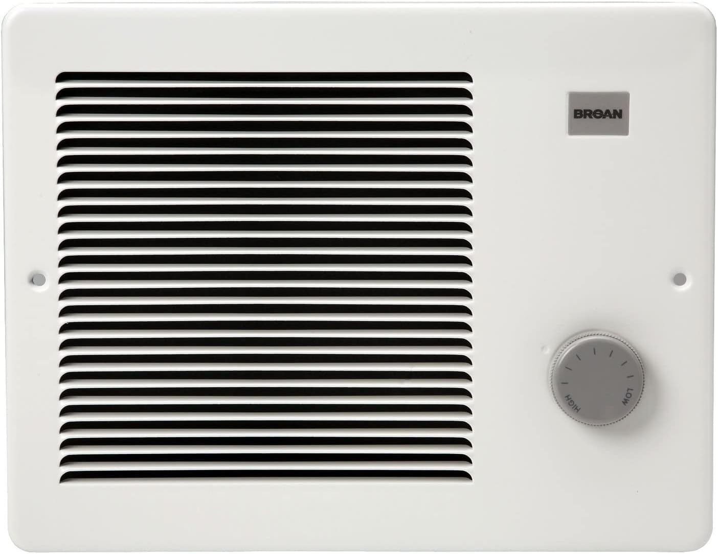 Broan-NuTone Wall Heater, White Grille Heater with Built-In Adjustable Thermostat, 7501500W, 120240V AC