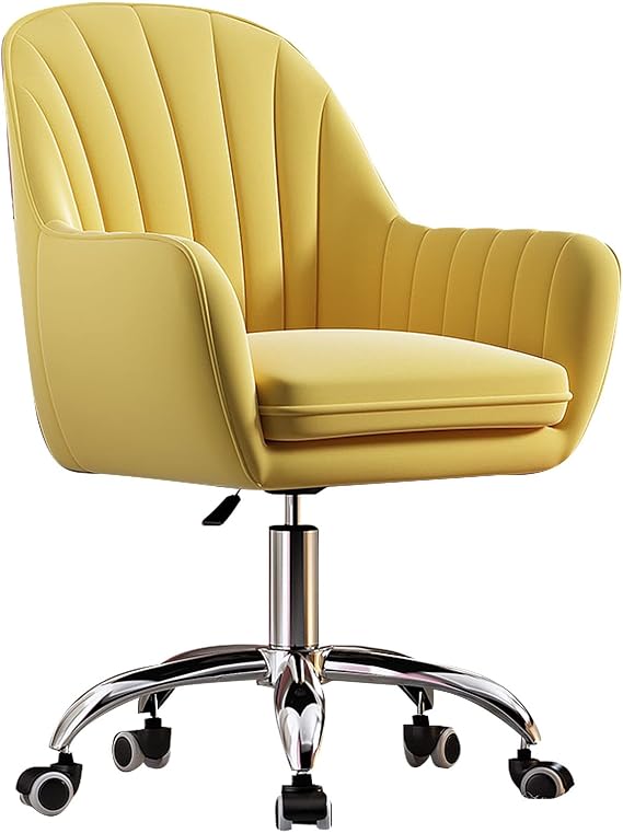 Office Chair Velvet Executive Desk Chair Small Chair for Desk Adjustable Height Swivel Chair with Wheels for Living Room, Make-up, Studying