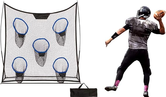 Trademark Innovations 6.9' Portable Football Training Net with 5 Targets and Carry Bag