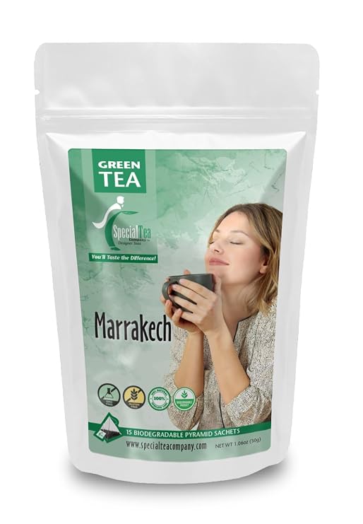 Special Tea Marrakech Green Chai, 15 Pyramid Sachets