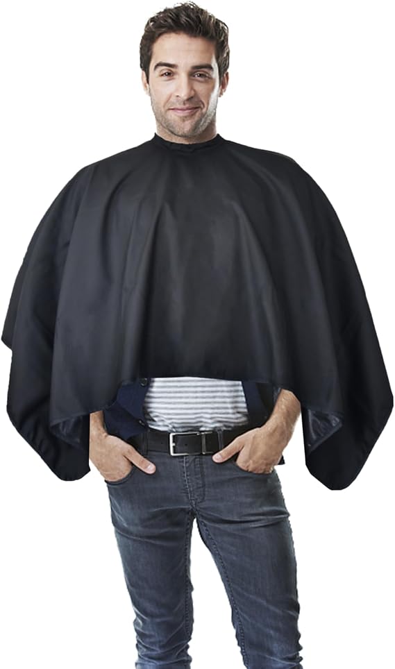 Professional Hair Chemical Hair Shawl Waterproof Bleach Proof Hair Color Dye Shawl For Adluts kids (Small, Black)