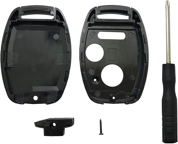 Horande Replacement Key Fob Cover Case fits for 2006 2007 2008 2009 2010 2011 Honda Accord Civic CRV Pilot Ridgeline Odyssey Keyless Entry Remote Key Fob Shell 2+1 Button (Black)