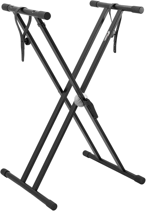 Tiger Fully Adjustable Keyboard Stand - Heavy-Duty Double-Braced Steel