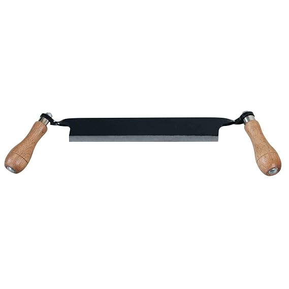 Timber Tuff Straight Draw Shave Tool 10-Inch Blade Steel Wood Shaving Tool for Debarking Logs, Firewood, Cutting Timber, TMB-10S, Silver