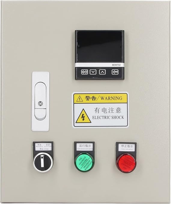 3 Phase PID Temperature Controller Kit 380V AC 32A 15kW Digital Thermostat with Type Probe for HVAC Labs Industrial Applications