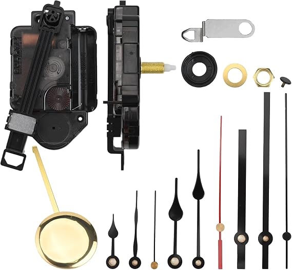 DIY Pendulum Clock Movement Kit Quartz Mechanism Replacement Set 23mm Shaft for Wall Clock Repair Crafting(B)