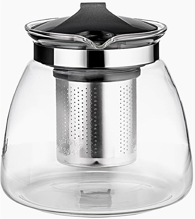 Transformacion Süzgeçli French Press Cam Demlik 1100 Ml Bitki Çayı Demliği, 7430000722243