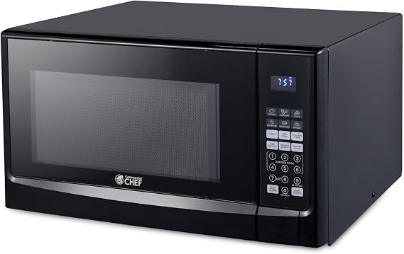 Commercial Chef 1.4 Cu. Ft. Countertop Microwave Oven, CHM14110B6C, Black