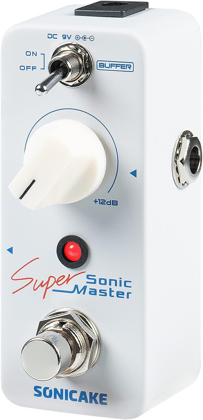 SONICAKE Clean Boost Guitar Pedal Sonic Super Master Buffer Guitar Bass Effects Pedal