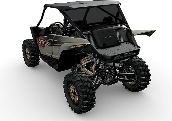 Fits Yamaha YXZ UTV Rear Dust Screen by GrilleAdz UTV Accessories (Black)