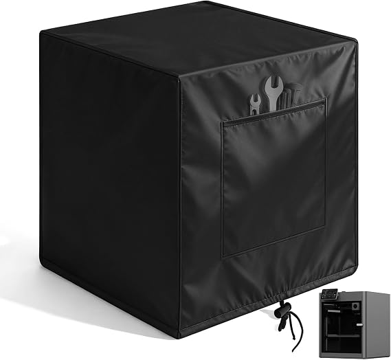 オックスフォードファブリックダストカバー Bambu Lab X1E 3Dプリンター用 プリンターダストプロテクター ドローストリング&サイドポケット付き X1E 3Dプリンター用カスタムフィットマシンシェルター X1E用