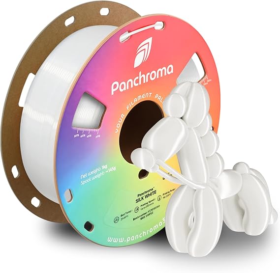 Polymaker Panchroma Silk PLA Filament 1.75mm for 3D Printing, 1kg, White