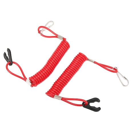 2PCS Marine Outboard Emergency Lanyard 150cm/59in for Parsun Hidea Ether 150cm,Emergency Off Cord,Engine Tether,Outboard Cord,Lanyard for,Marine Engine Stop