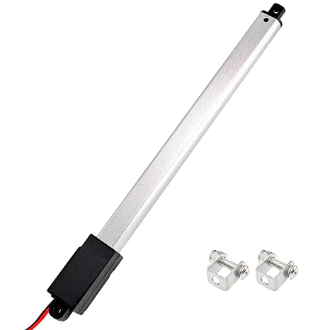 JQDML 12V Mini Linear Actuator 150mm 6" Stroke 188N IP54 Waterproof