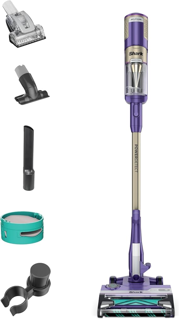 Shark PowerDetect Corded Stick Vacuum, Self-Cleaning, Eggplant, HZ4002
