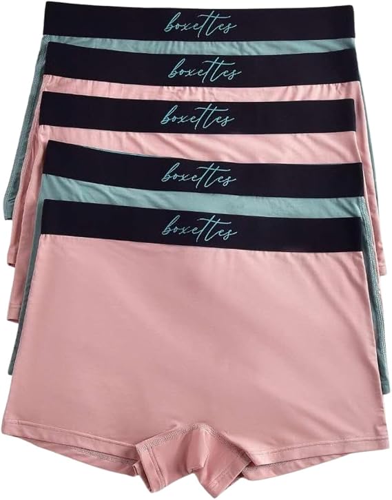 Girls Modal Boxer Briefs Underwear 5-Pack Tagless Full Coverage