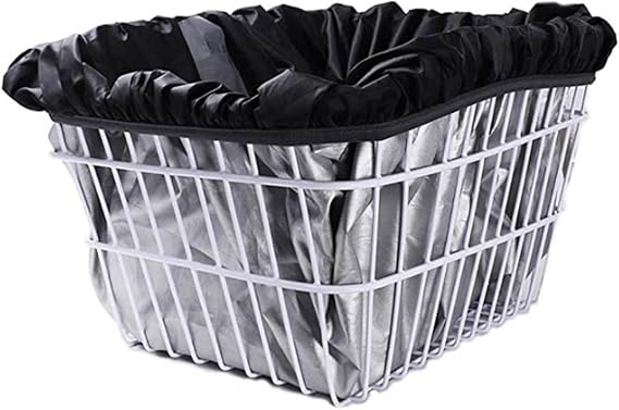3 Front Basket Liner, Waterproof Rain, Fits Most Baskets, 16.5 x 13 x 10 Inch, Black